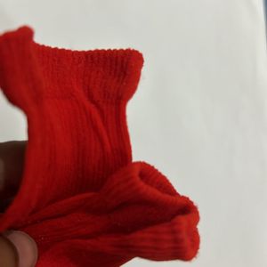 Red Colour Baby Socks