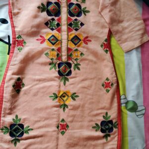 Peach Kurta For 34 Size