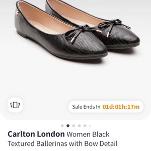 Carlton London Black Ballerina With Bow