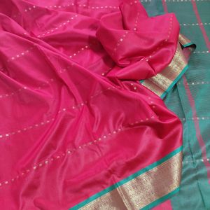 Red N Green Silk Saree