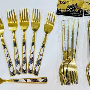 6 Pc Fork & Spoon Set