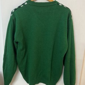 "Classic Green V-Neck Sweater For Men