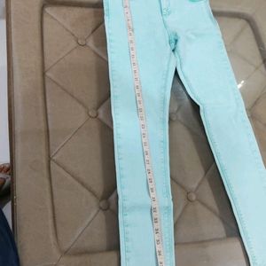 High Waist Sea Green(28) Jean