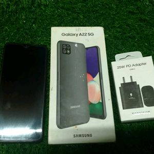 Samsung A22 5G 8/128 With Box And 25 WATTS Charger