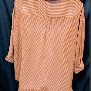 Rust Colour Shirt Style Top