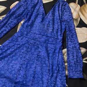 Blue Lace Mini  Dress