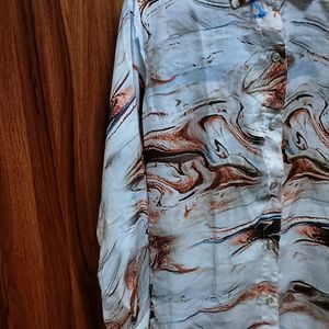 Printed Satin Shirt