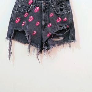 Zara High Waisted Distressed Denim