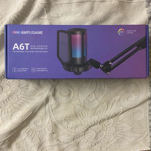 Condenser Mic with Boom Arm Quick Mute, RGB Light