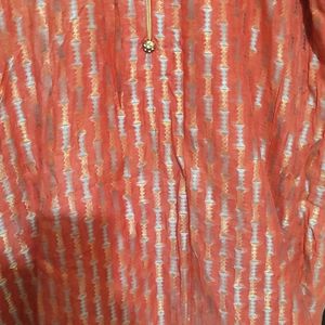 Coral Color Suit Salwar With Dupatta Bust 40
