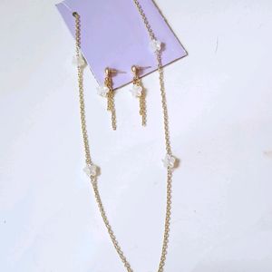 New Sakura Necklace + Earrings Set