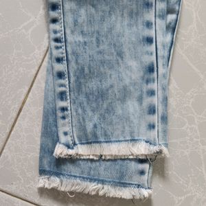 Light Blue Women's Denim With Fringes 😍