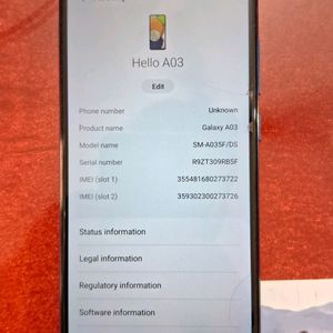 Samsung A03 Fixed Rate