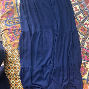 Blue color, long, half sleeves Gown