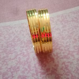 2 New 1grm Gold Polish Bangle