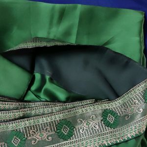 Green Saree With Border