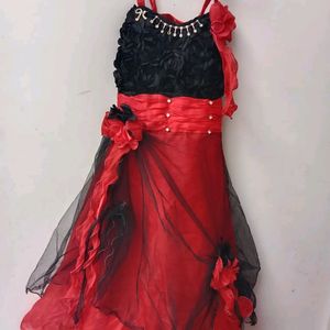 Red And Black Heavy Gown