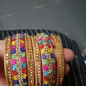 Floral Multi Colour Bangles