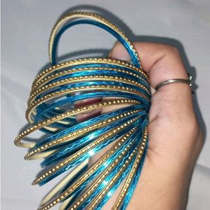 Festive Wear Blue Bangles