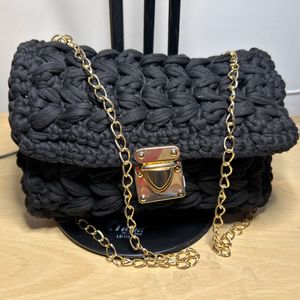 _Chic Crochet Black Purse_