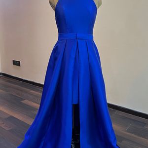 Royal Blue Pleated Dress