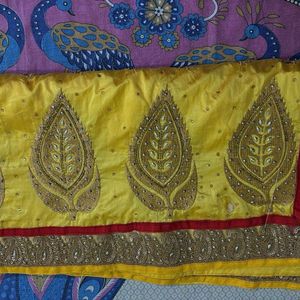 Banarasi Silk Embellished Stone Witg Zari Border