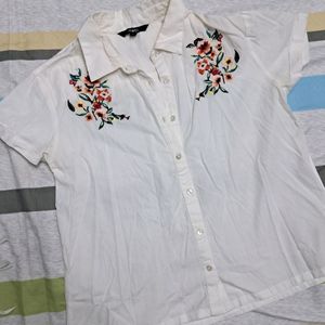 Whit Embroidered Shirt