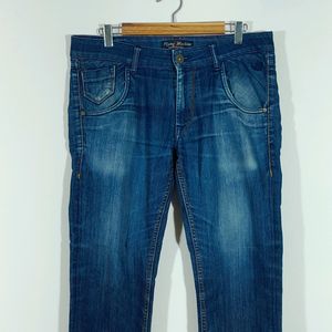 Blue Slim Fit Jeans For Men's