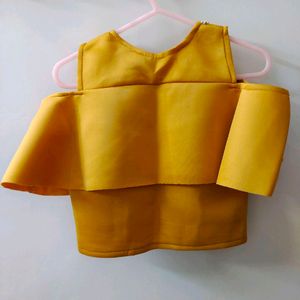 Mustard Top Skirt Co Ord Set