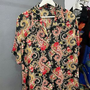 Paisley floral printed shirt