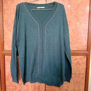 Knitted Peacock Green Top