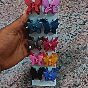 Small Double butterfly clip PACK OF 12