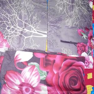 Roseflower Printed  Bedsheet With Two Pillow Cover