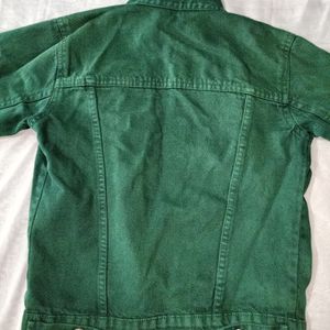 Women Denim Jacket Green