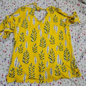 Yellow Floral Boho Top