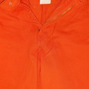 Dark Orange Wide Leg Jeans H&M