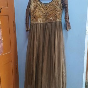 Simple And Lightwork Gown With Dupatta