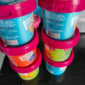 Empty Icecream Boxes (6 Set 100 Ml Each)