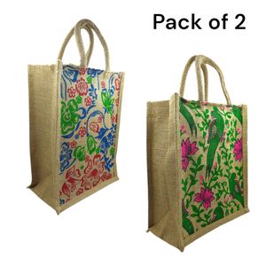 Jute Bag Combo For Daily Use. Pack Of 2 .