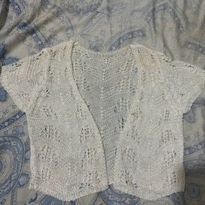 women knit crochet top