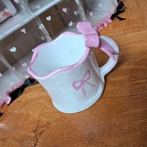 Cute Aesthetic Pink Bow Handmade Cup🎀💗🫶🏻✨️