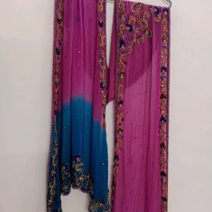 Ready-made Royal Embroidery OmbreSaree