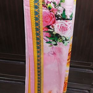 Dupatta Set Pink Color 💗 Cotton Silk