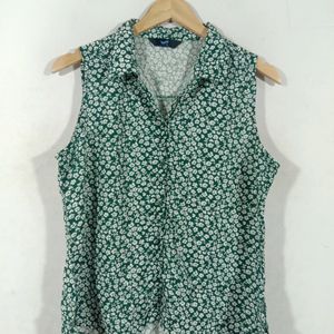 Green Casual Top (Women's)