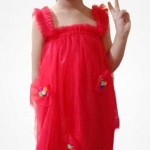 Red Butterfly Wings Frock (New But No Tag)