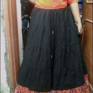 130rs Only_black Ethnic Skirt