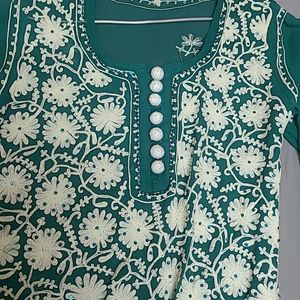 Handwork Lucknavi Georgette Kurti Size L