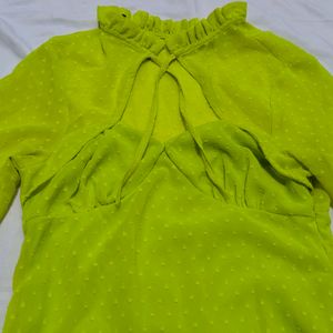 Neon Green Boohoo Dress