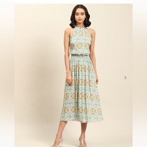 Aarke Ritu KumarPrinted Halter-Neck A-line Dress