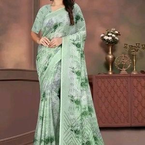 Printed Georgette Saree